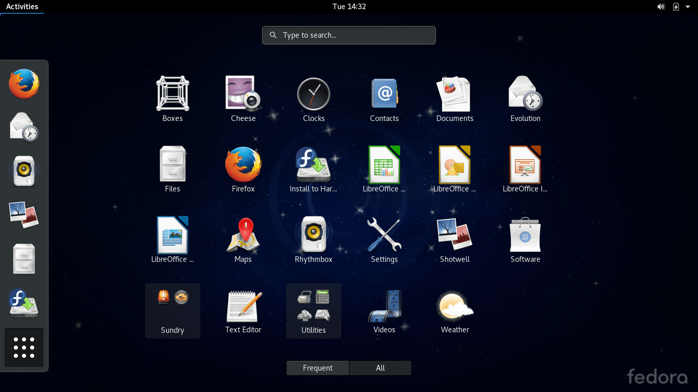 Fedora desktop