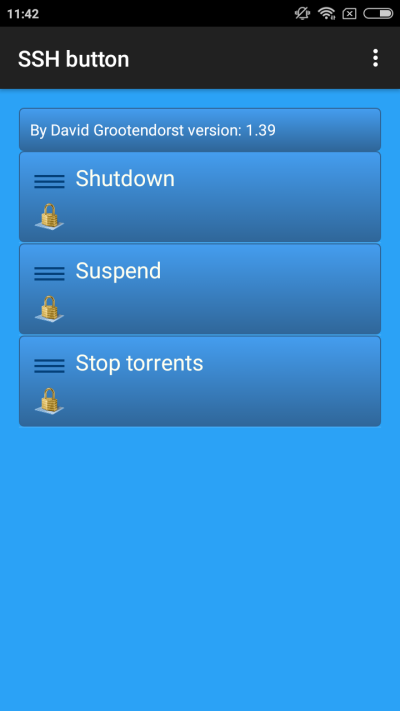 SSH button SSH button